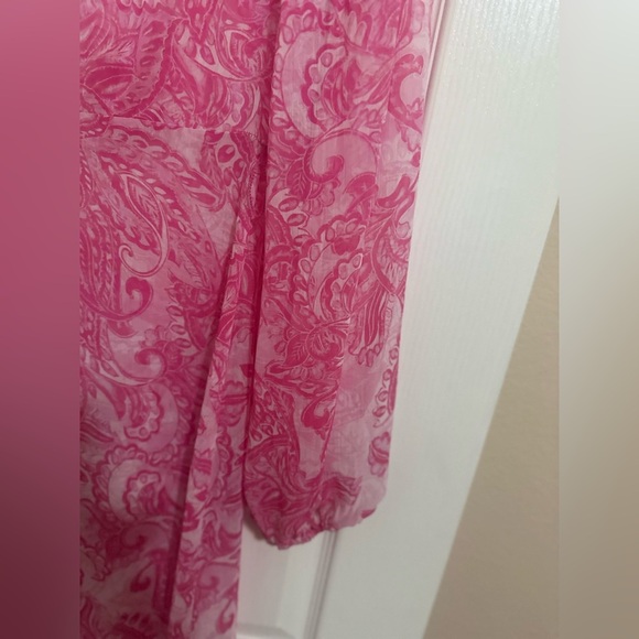 Women’s GUESS Paisley Pink‎ Princesss Fairy Button Down Duster. Size Medium. - Picture 6 of 10